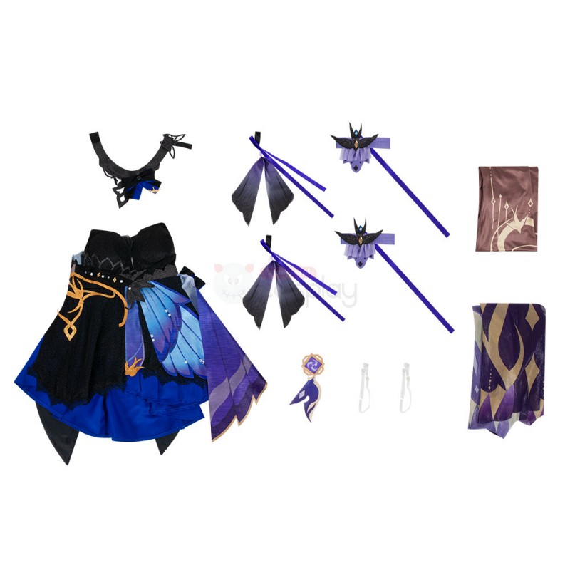 Genshin Keqing Opulent Splendor Costume Genshin Impact Cosplay Suits