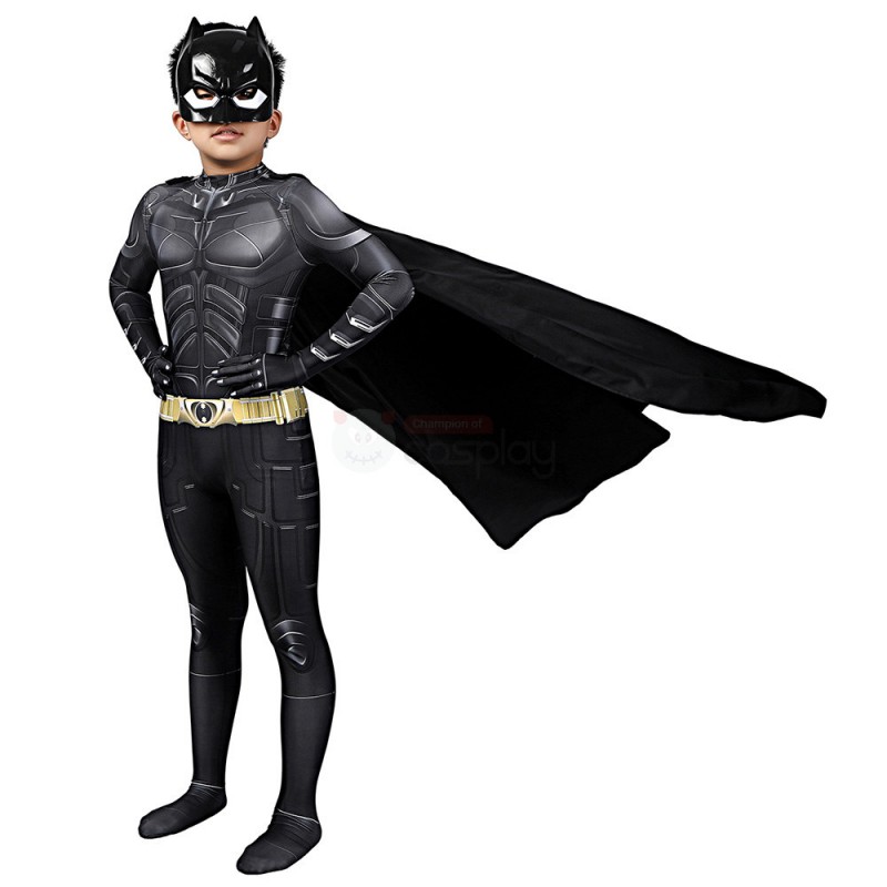 Kids Bruce Wayne Jumpsuit Dark Knight Cosplay Costume