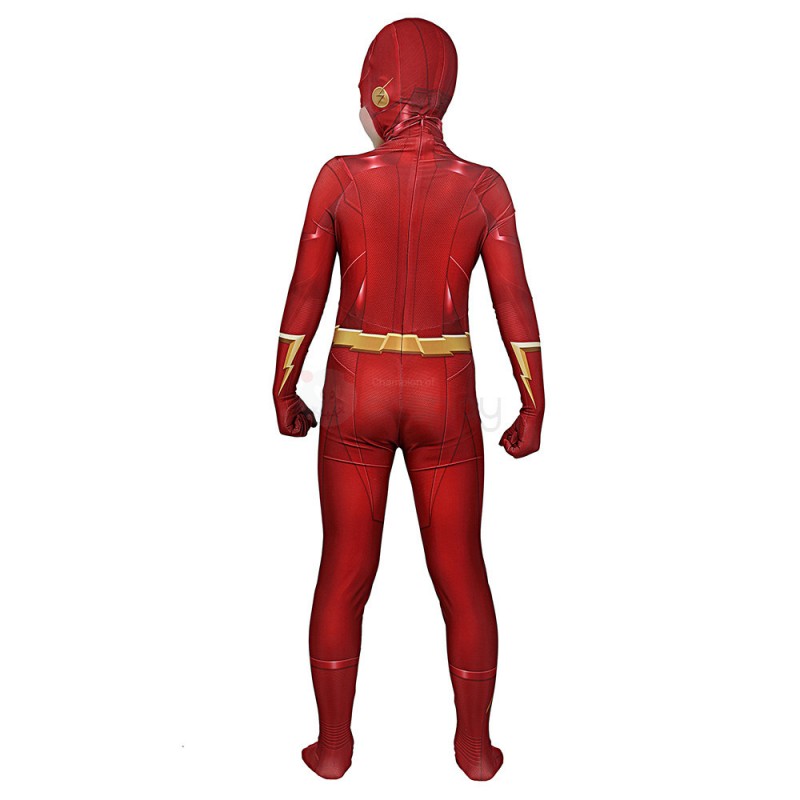 Children Barry Allen Bodysuit 3D Red CCosplay Costume