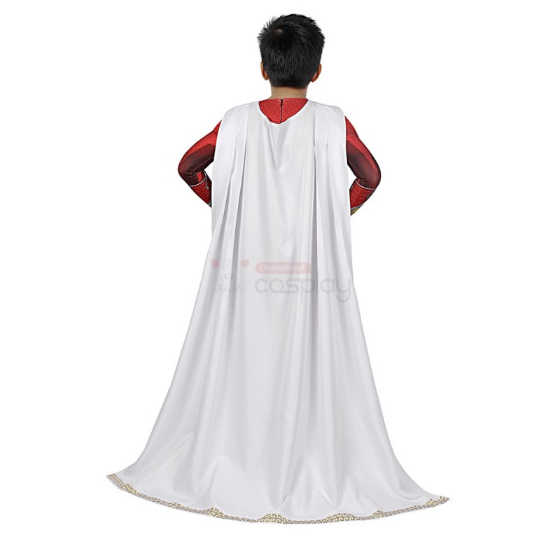 Children 3D Billy Batson Jumpsuit Champion Cosplay Costumes