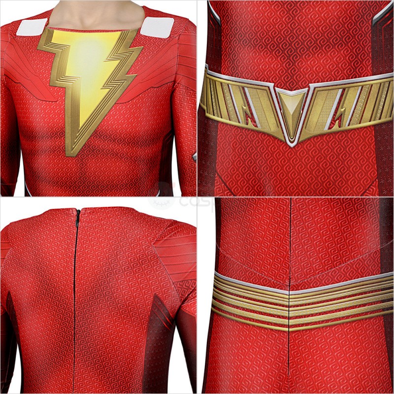 Shazam Suit Billy Batson Cosplay Costume for Kids