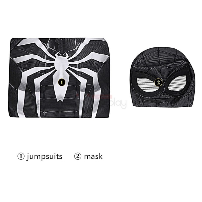 Spiderman Miles Morales Suit Spider Man Venom Black Cosplay Costume