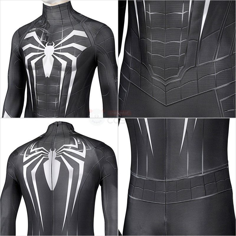 Spiderman Miles Morales Suit Spider Man Venom Black Cosplay Costume