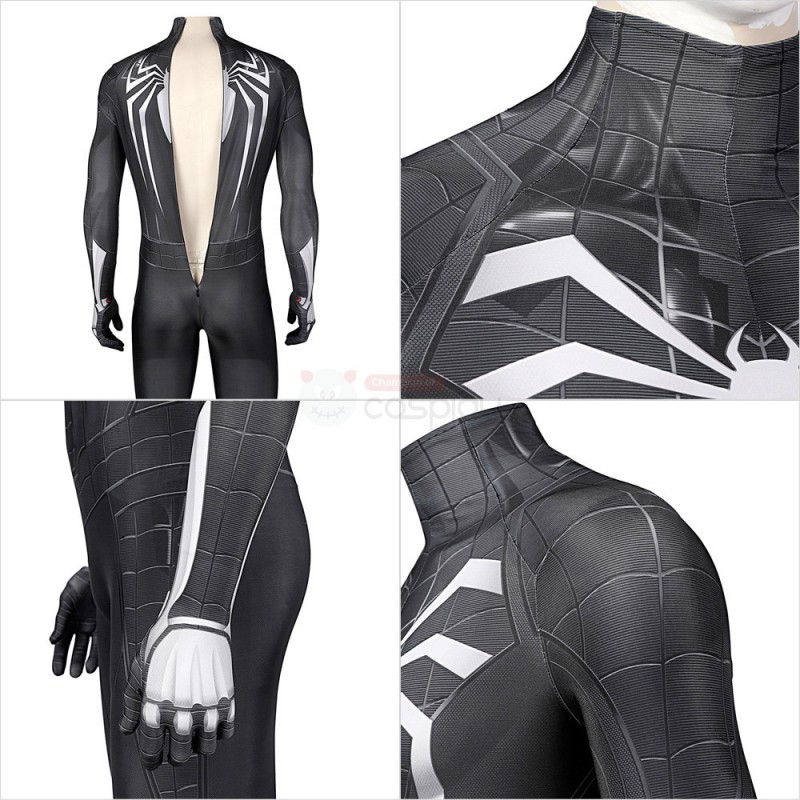 Spiderman Miles Morales Suit Spider Man Venom Black Cosplay Costume