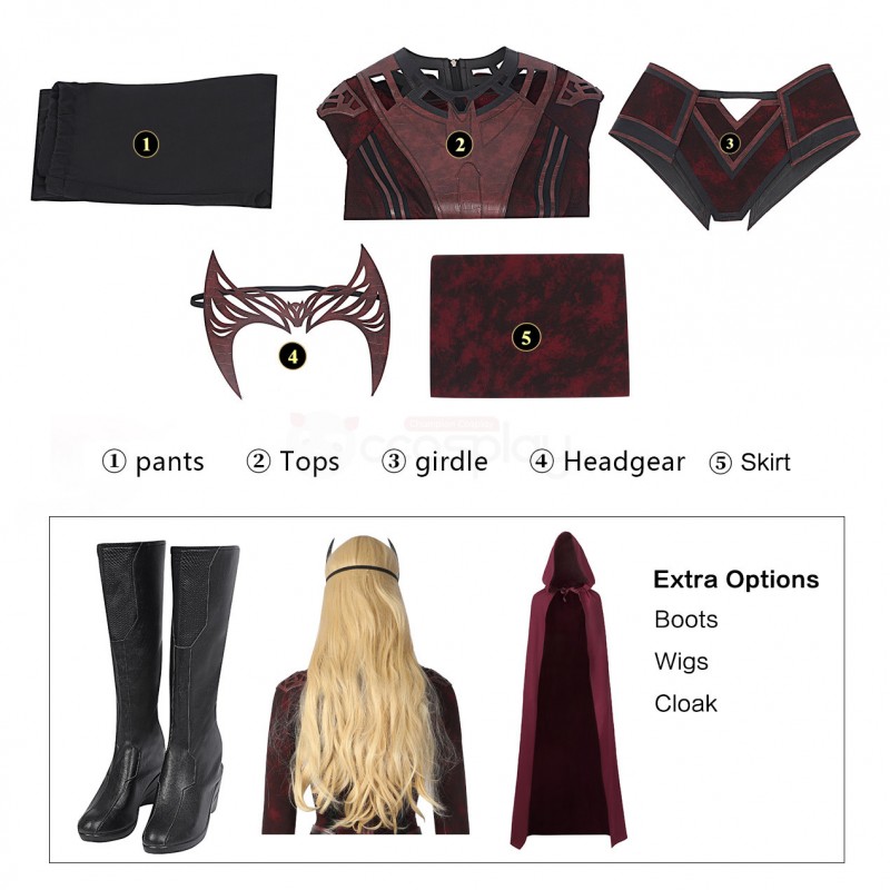 Scarlet Witch Cosplay Costume Doctor Strange in the Multiverse of Madness Cosplay Suits