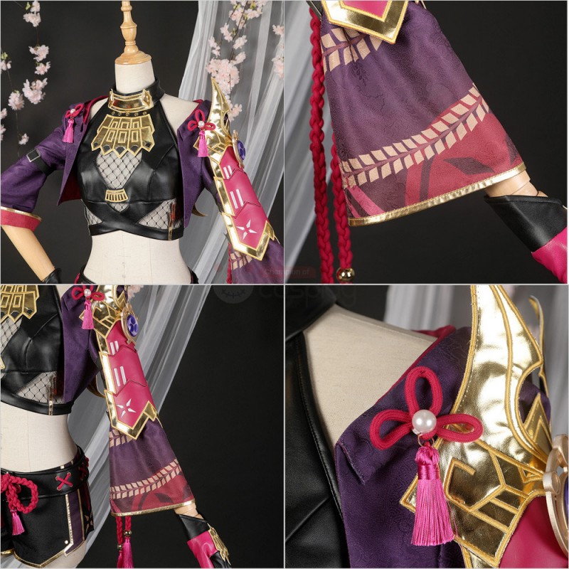 Genshin Impact Cosplay Costume Kuki Shinobu Suit