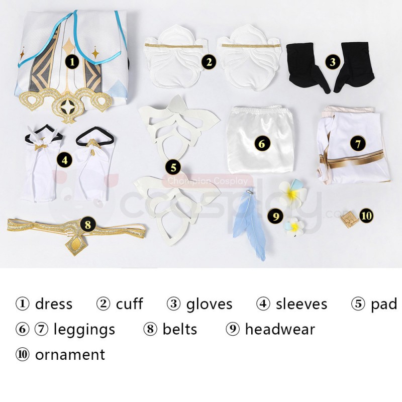 Genshin Impact Traveler Lumine Cosplay Costume