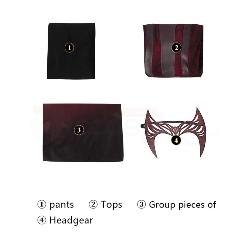 Wanda Maximoff Costume Doctor Strange in the Multiverse of Madness Scarlet Witch Cosplay Suit