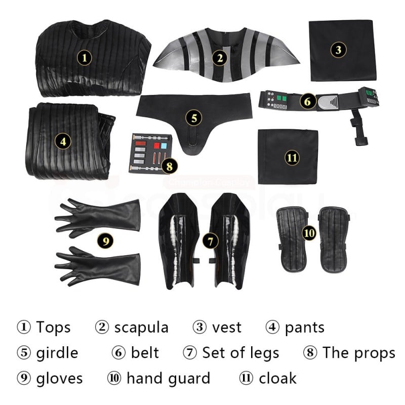 Obi-Wan Kenobi Anakin Skywalker Costume Star Wars Darth Vader Cosplay Suit