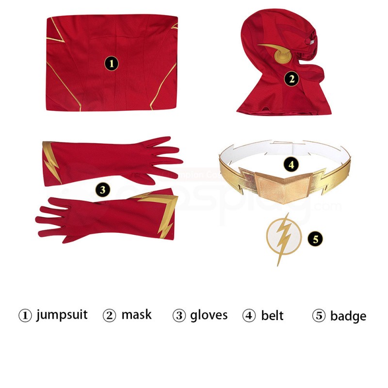 Barry Allen Cosplay Costume Champion Golden Boots