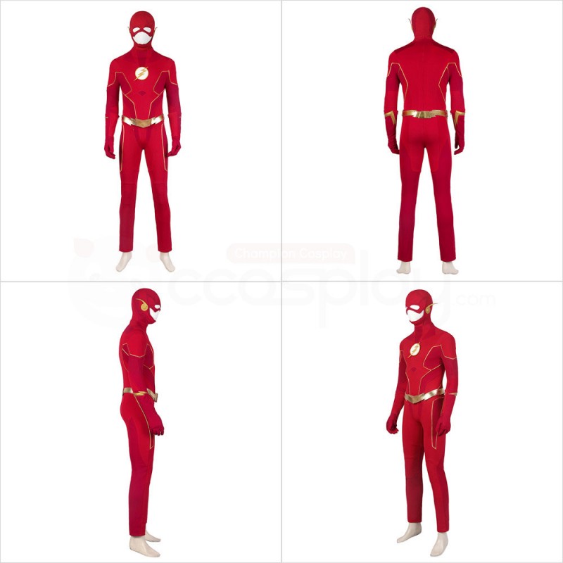 Barry Allen Cosplay Costume Champion Golden Boots