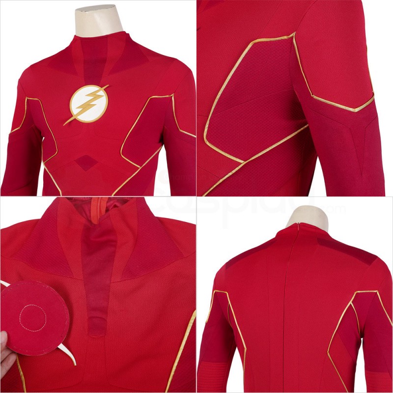 Barry Allen Cosplay Costume Champion Golden Boots