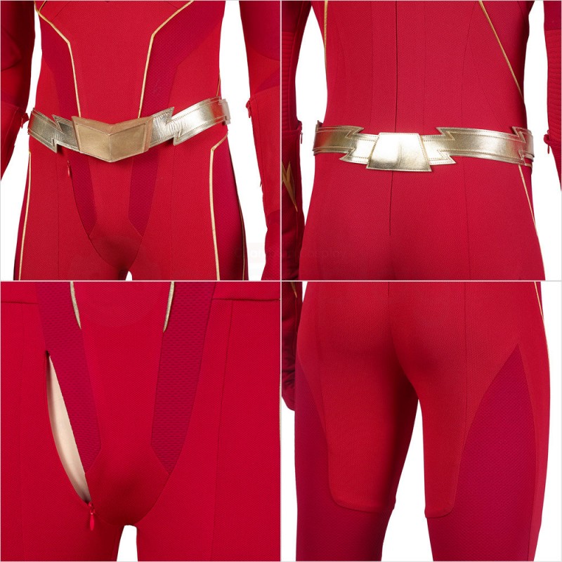 Barry Allen Cosplay Suit Superhero Costumes Golden Boots
