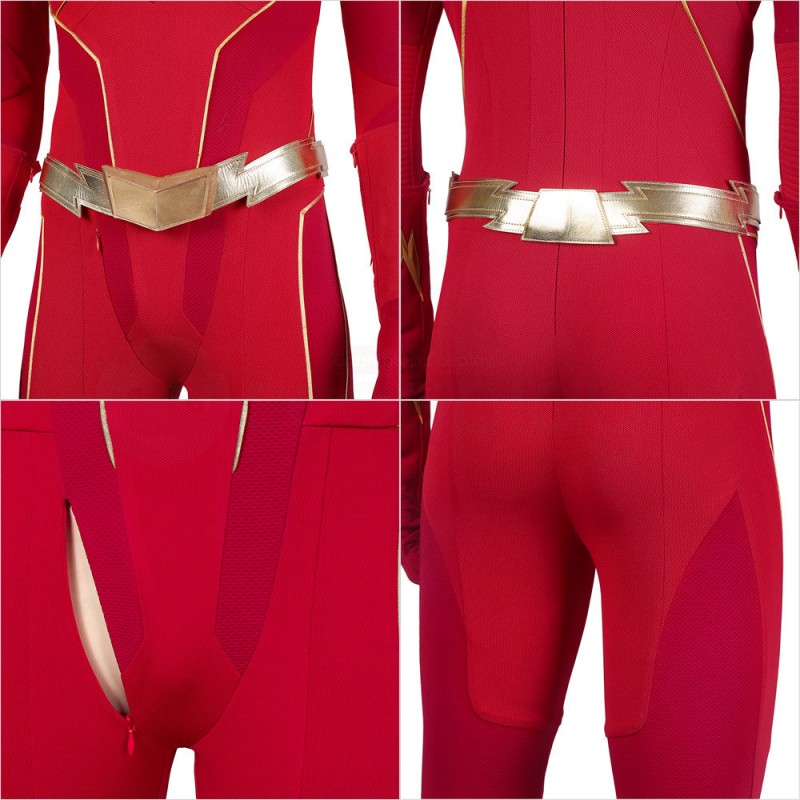 Barry Allen Cosplay Costume Champion Golden Boots