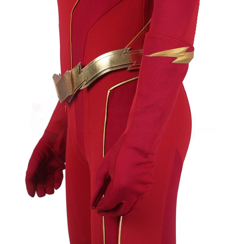 Barry Allen Cosplay Costume Champion Golden Boots