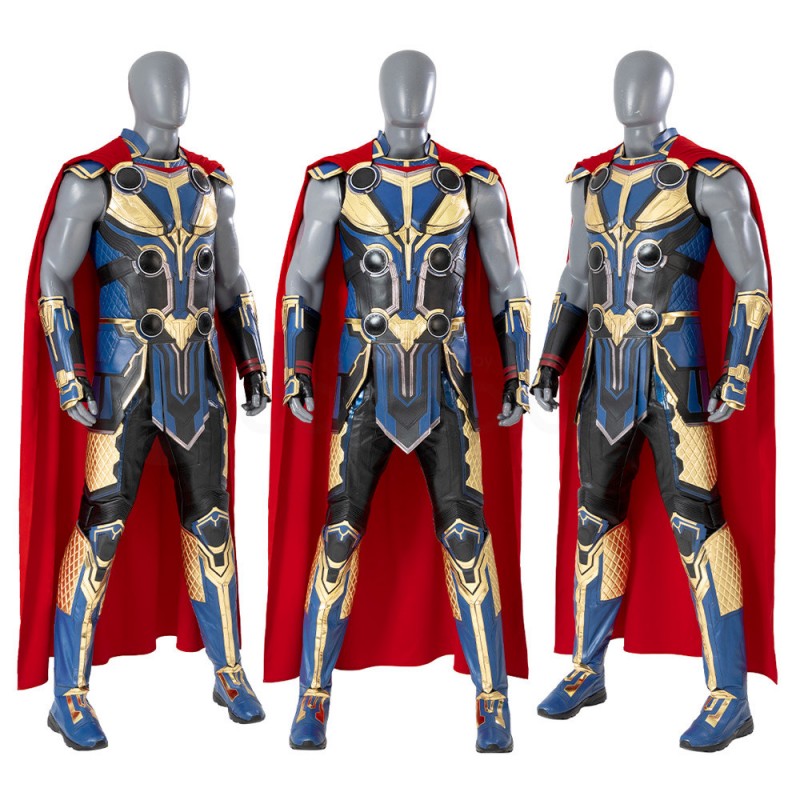 Thor 4 Love and Thunder Cosplay Costume Thor Blue Halloween Suit