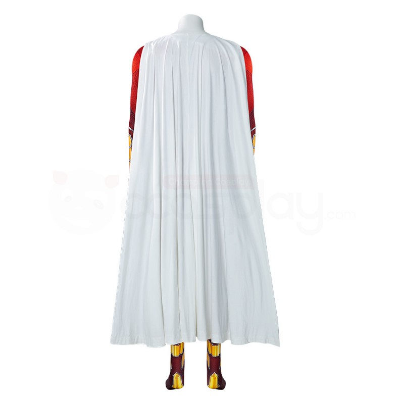 Billy Batson Jumpsuit Red Cosplay Costume