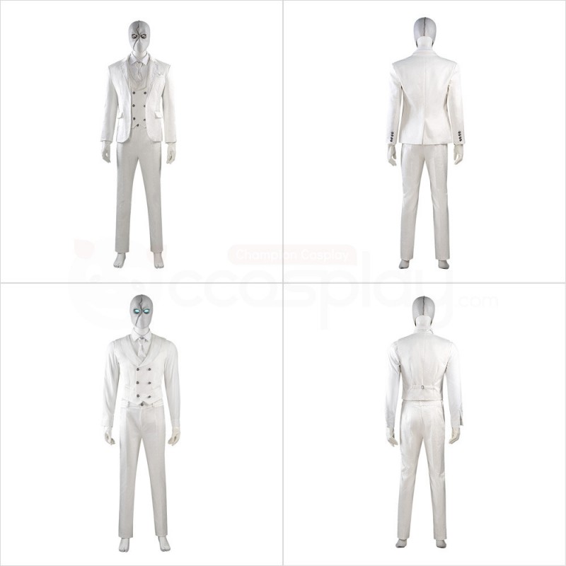 Moon Knight Steven Grant Cosplay Costume Marc Spector White Suit