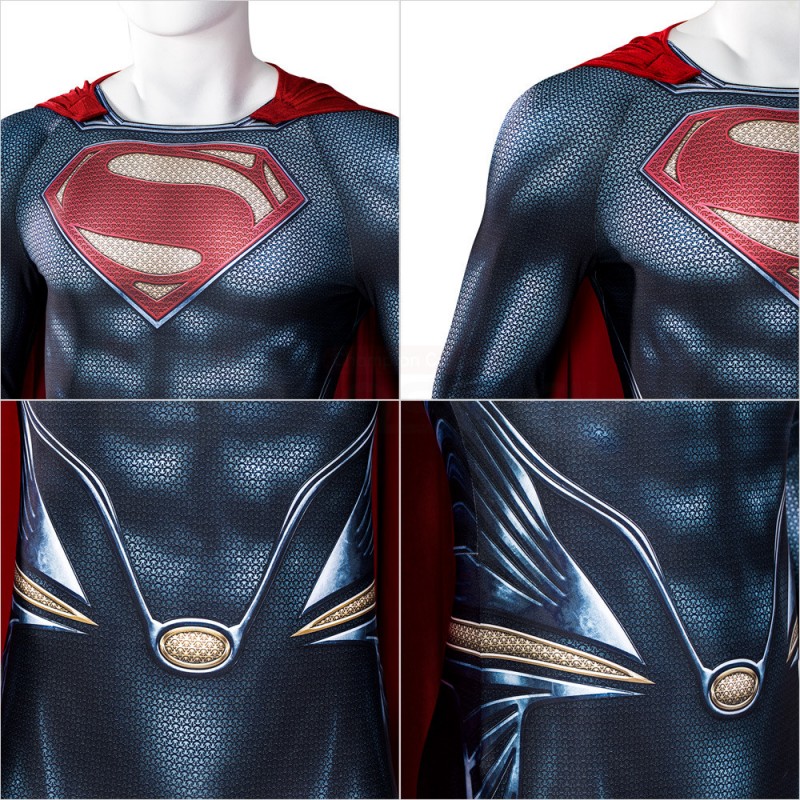 Superman Costume Man of Steel Clark Kent Cosplay Suit