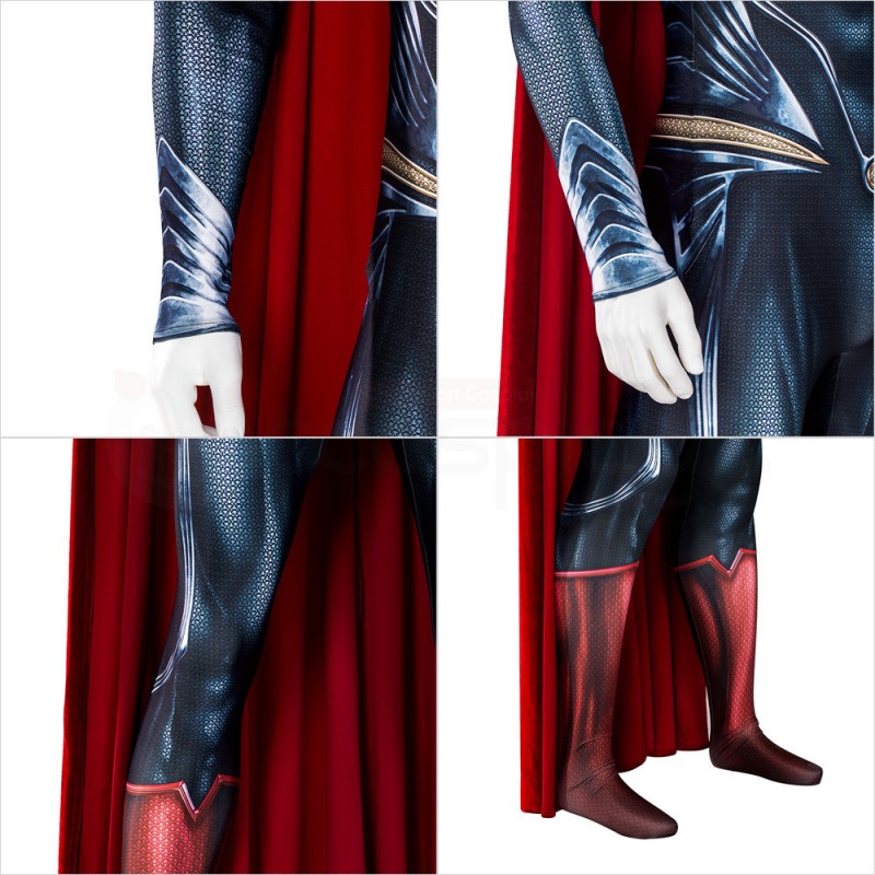 Superman Costume Man of Steel Clark Kent Cosplay Suit