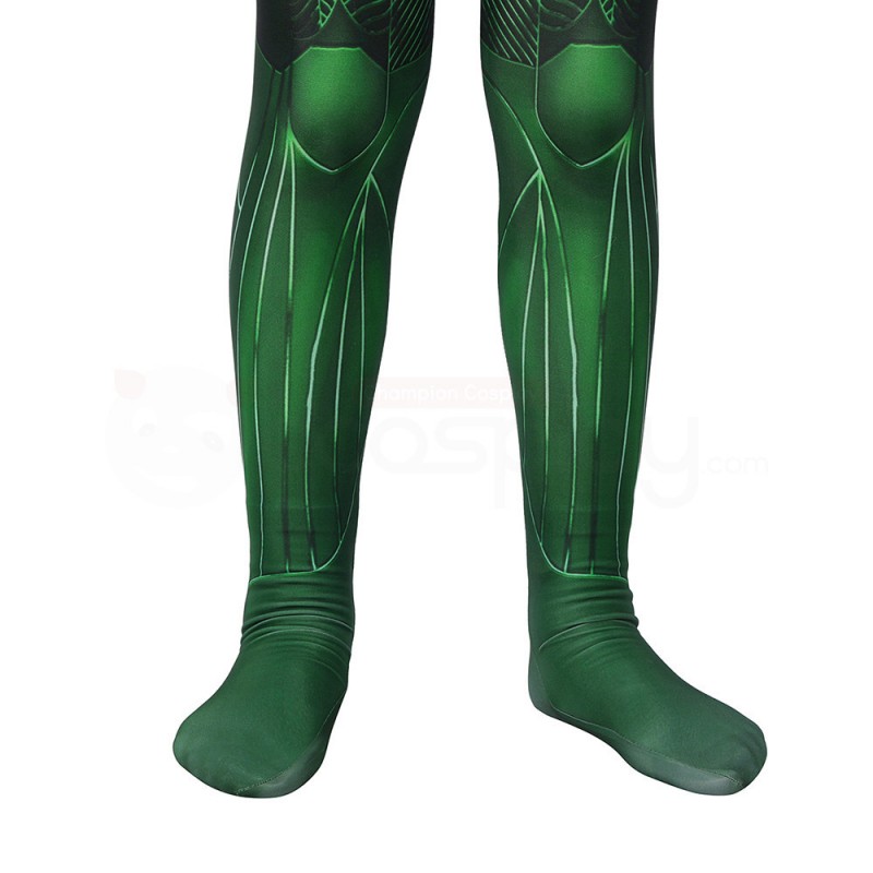 Children Hal Jordan Zentai Jumpsuit Green Cosplay Costume