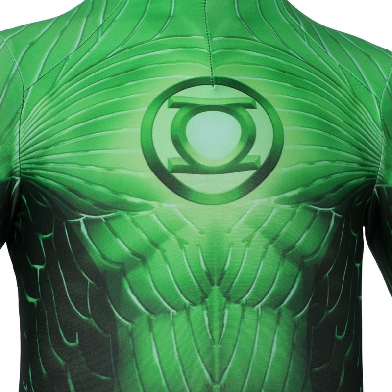 Children Hal Jordan Zentai Jumpsuit Green Cosplay Costume