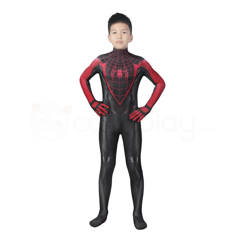 Kids Spiderman Cosplay Suit Spider-Man 2 PS5 Cosplay Miles Morales Costumes