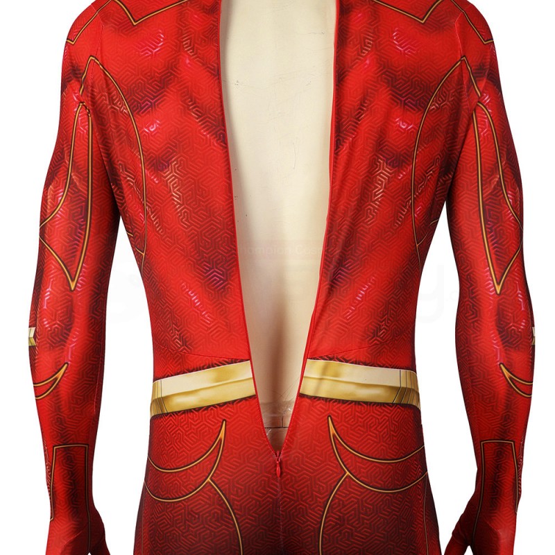 2022 Barry Allen Jumpsuit Red Polyester Cosplay Costume