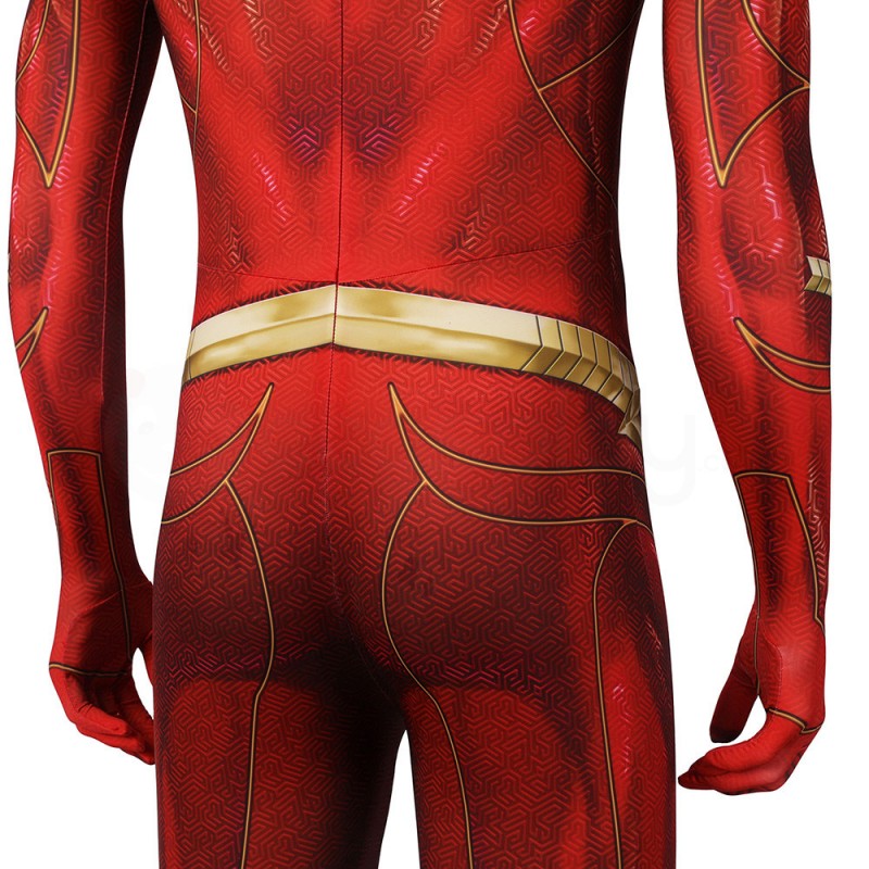 2022 Barry Allen Jumpsuit Red Polyester Cosplay Costume