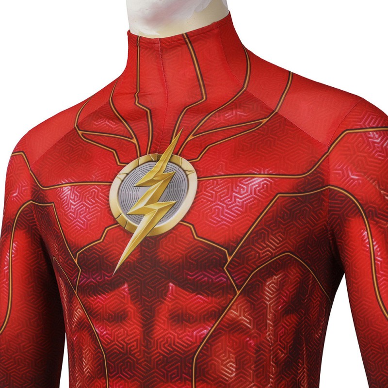 2022 Barry Allen Jumpsuit Red Polyester Cosplay Costume