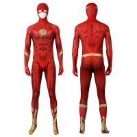 2022 Barry Allen Jumpsuit Red Polyester Cosplay Costume