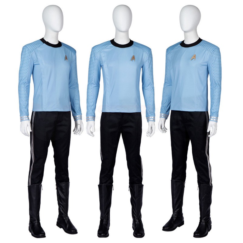 Star Trek Uniform Costume Strange New Worlds Cosplay Blue Shirt