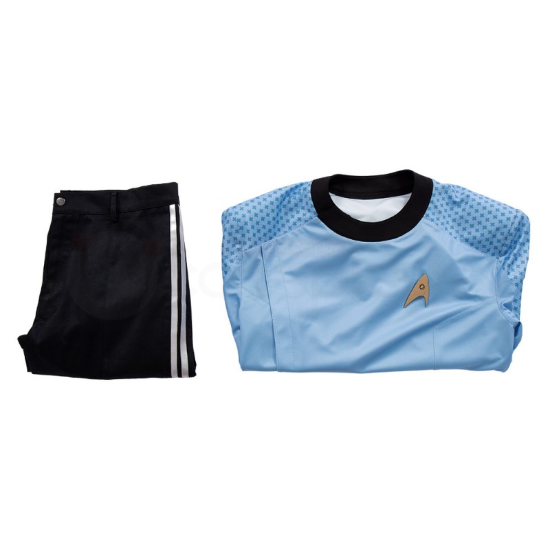 Star Trek Uniform Costume Strange New Worlds Cosplay Blue Shirt