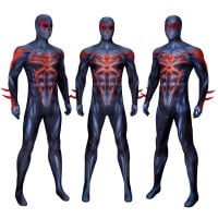 Comic Spiderman 2099 V2 Cosplay Costume Spiderman Halloween Jumpsuit