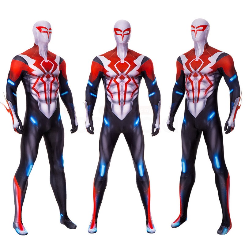 Comic Spiderman 2099 V2 Cosplay Costume Spiderman Halloween Jumpsuit