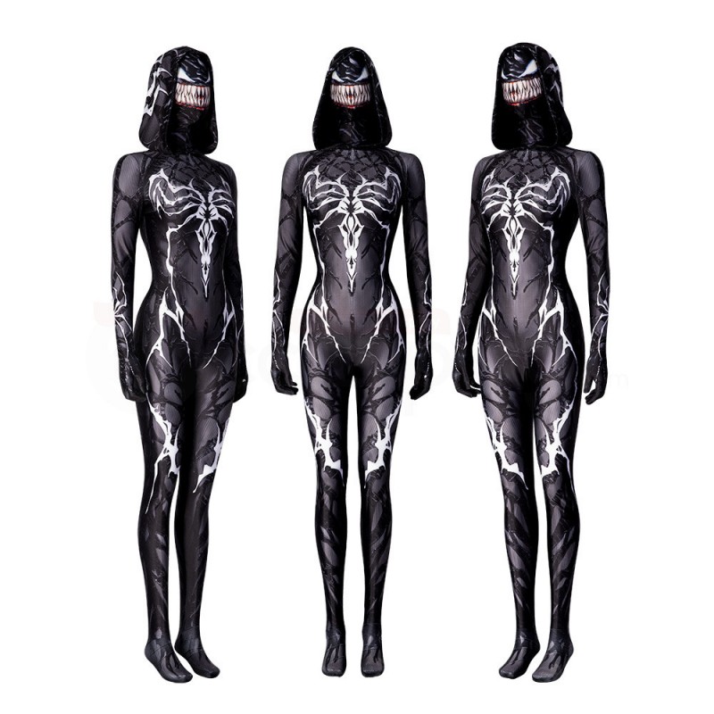 Lady Venom Black Jumpsuit Queen of Dark Spider Women Cosplay Costume