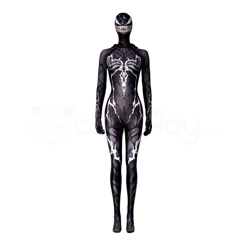 Lady Venom Black Jumpsuit Queen of Dark Spider Women Cosplay Costume