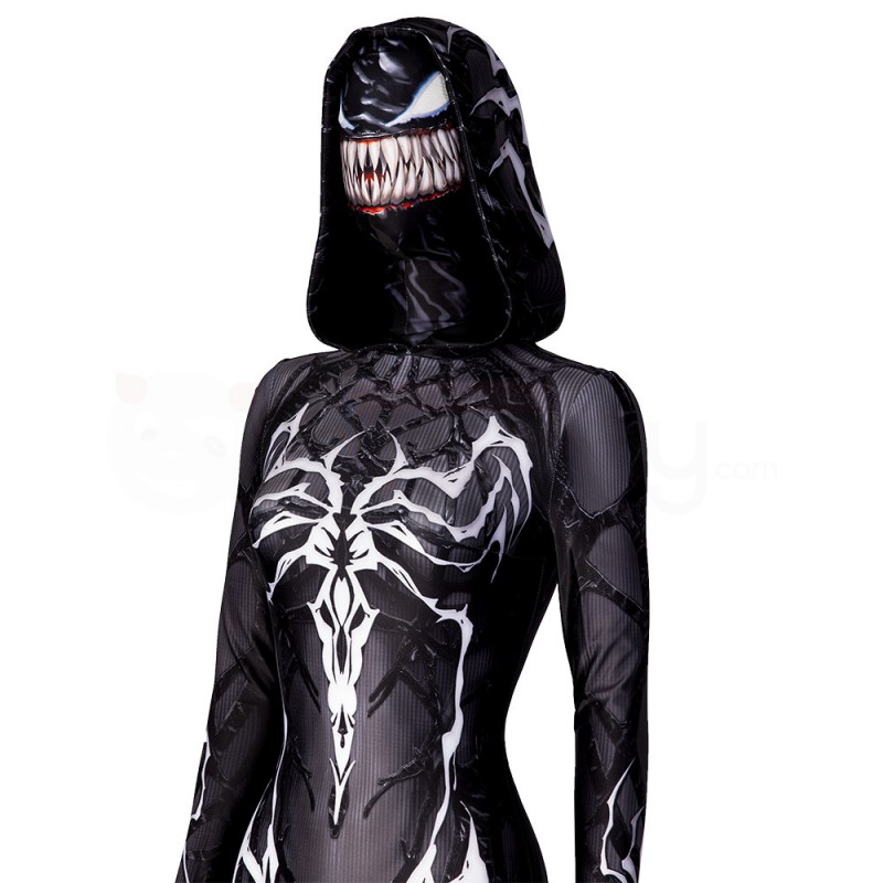 Lady Venom Black Jumpsuit Queen of Dark Spider Women Cosplay Costume