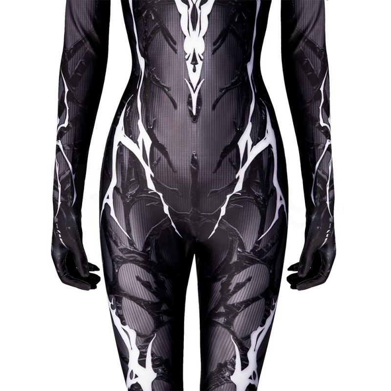 Lady Venom Black Jumpsuit Queen of Dark Spider Women Cosplay Costume