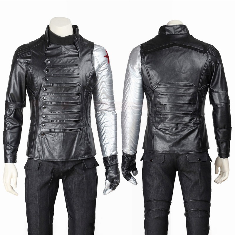 Captain America 2 The Winter Soldier Bucky Barnes Cosplay Costume