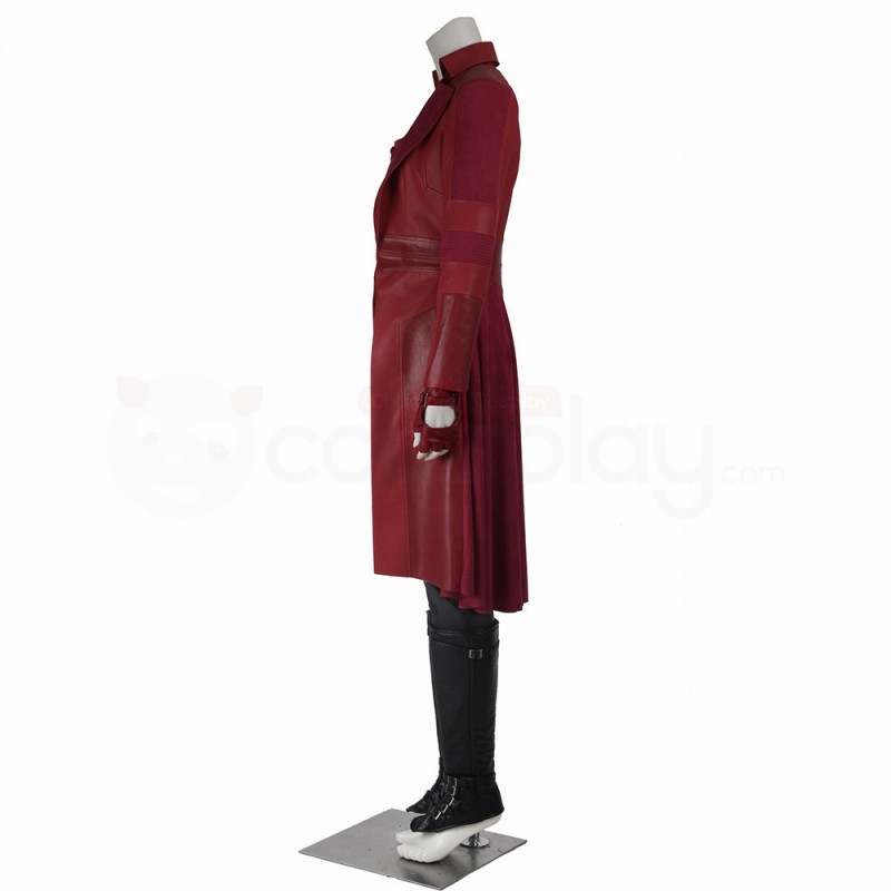 America Civil War Scarlet Witch Cosplay Costume Wanda Maximoff Red Suit