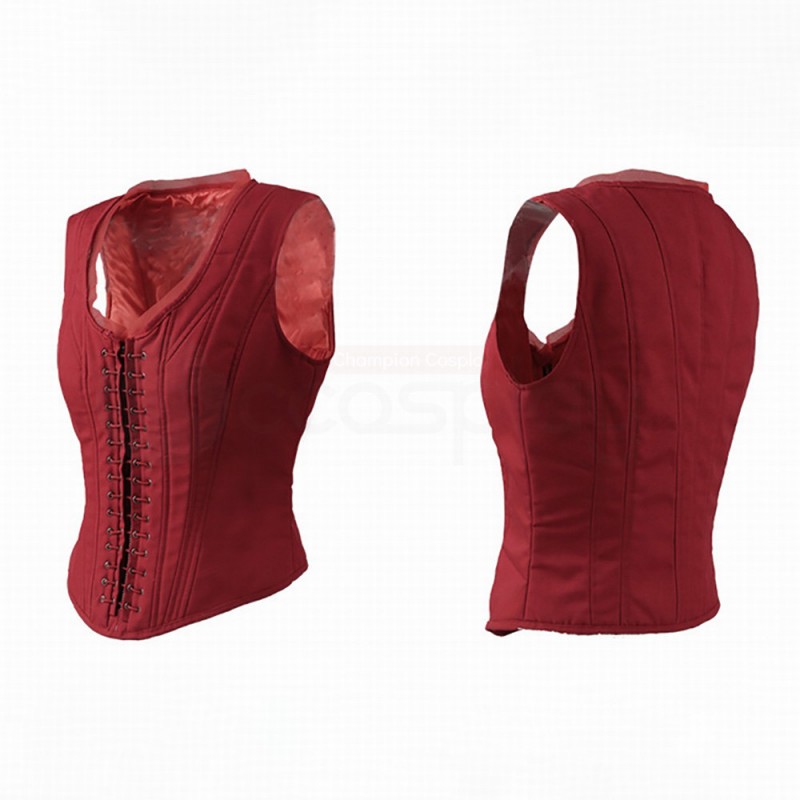 America Civil War Scarlet Witch Cosplay Costume Wanda Maximoff Red Suit