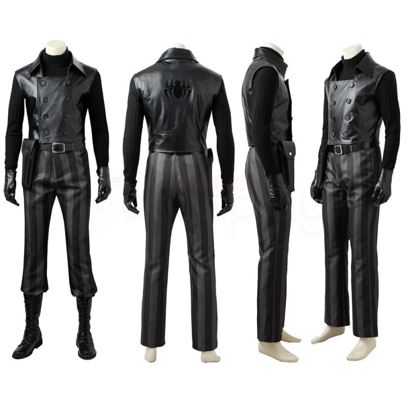 Spiderman Into the Spider-Verse Noir Cosplay Costume Spider-Man Suit