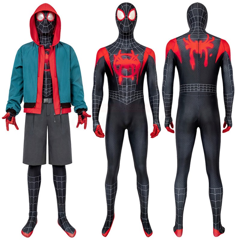 Spider-Man Into the Spider-Verse Cosplay Costume Miles Morales Jumpsuit