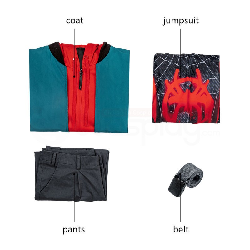 Spider-Man Into the Spider-Verse Cosplay Costume Miles Morales Jumpsuit
