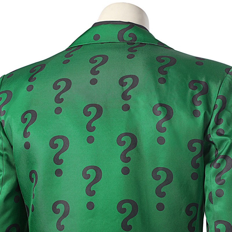 Bruce Wayne Riddler Green Costume Edward Nashton Cosplay Suit