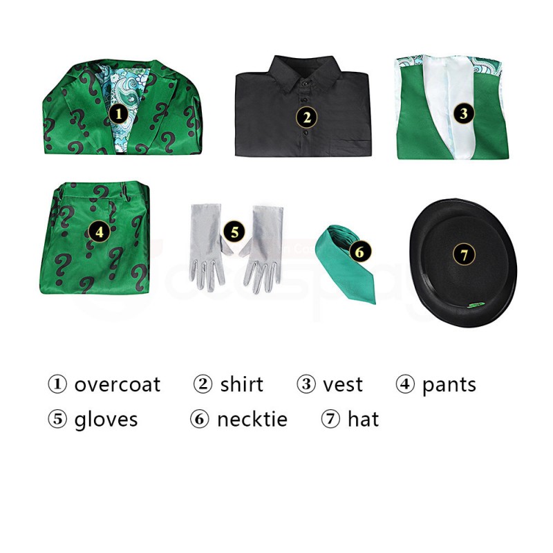 Bruce Quizzers Green Costume Edward Nashton Cosplay Suit