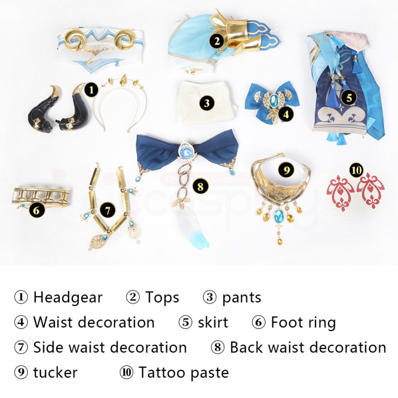 Nilou Cosplay Costume Game Genshin Impact Halloween Suit