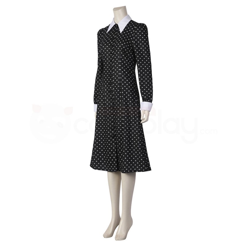 The Addams Family Black Dress Wednesday Addams Cosplay Costume