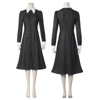 The Addams Family Black Dress Wednesday Addams Cosplay Costume